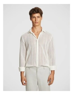 Enrique Textured Shirt in White