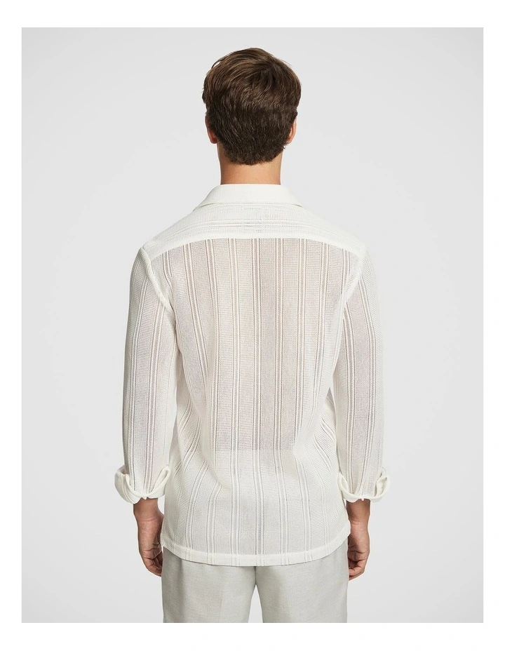 Enrique Textured Shirt in White image 2