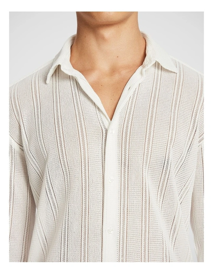 Enrique Textured Shirt in White image 3