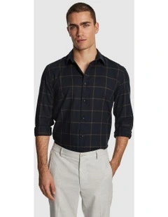 Riggo Check Shirt in Navy
