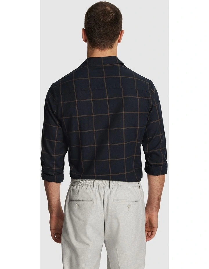 Riggo Check Shirt in Navy image 2
