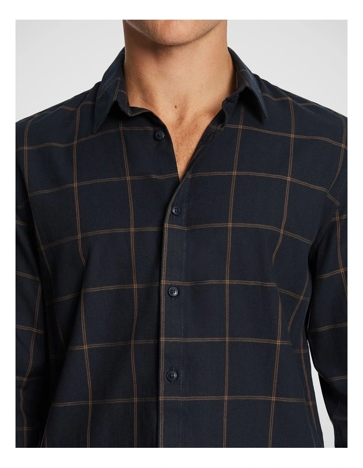 Riggo Check Shirt in Navy image 3