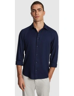 Anderson Textured Shirt in Navy
