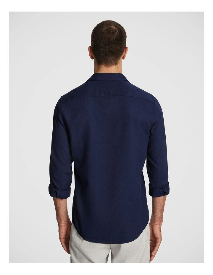Anderson Textured Shirt in Navy image 2