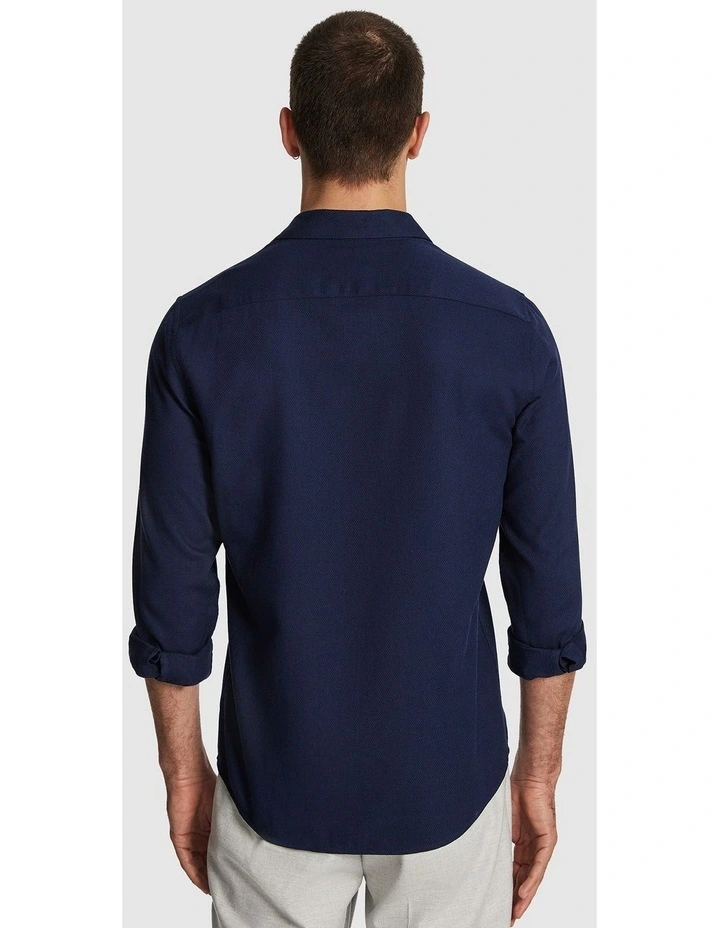 Anderson Textured Shirt in Navy image 2