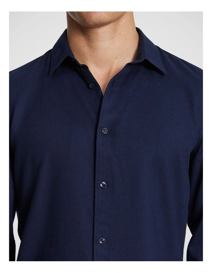 Anderson Textured Shirt in Navy image 3