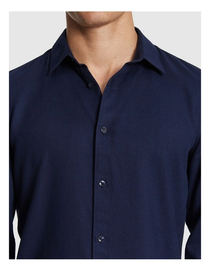 Anderson Textured Shirt in Navy image 3