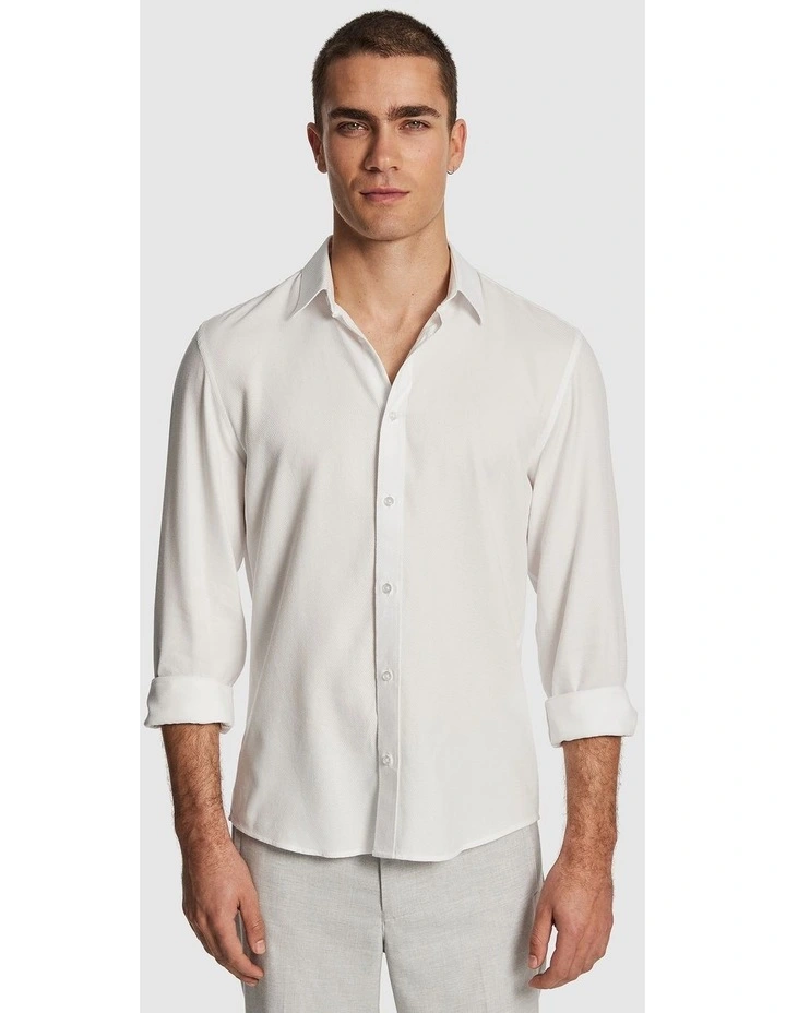 Anderson Textured Shirt in White image 1