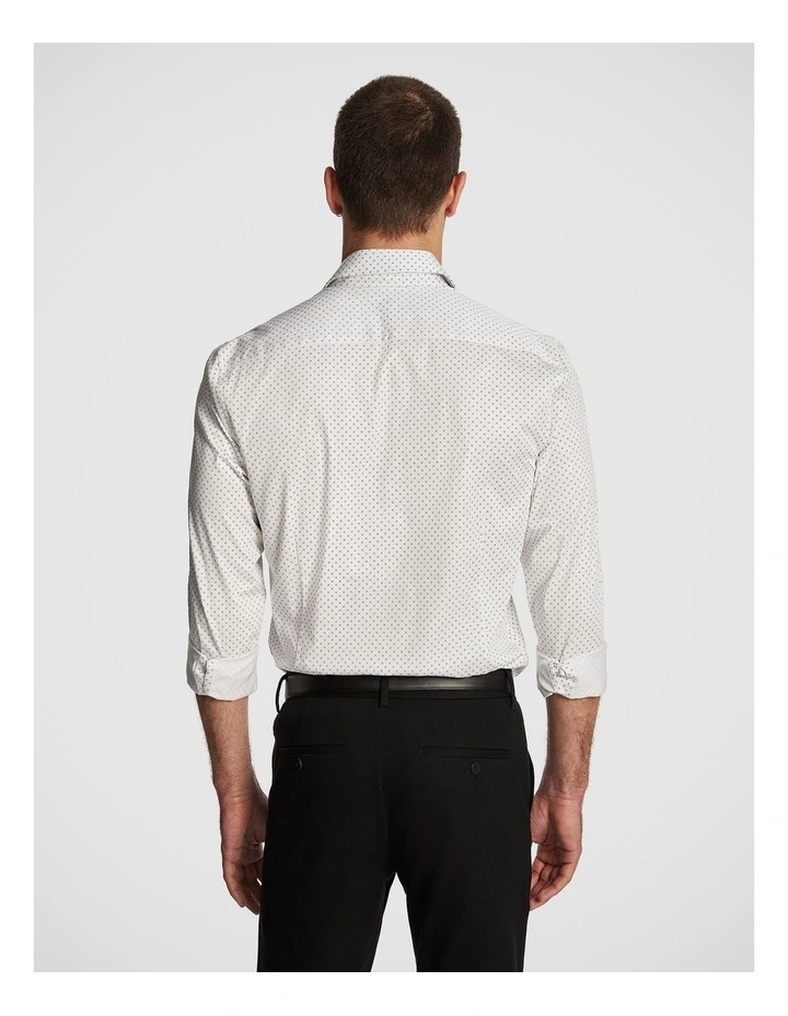 Morris Slim Geo Shirt in White image 2