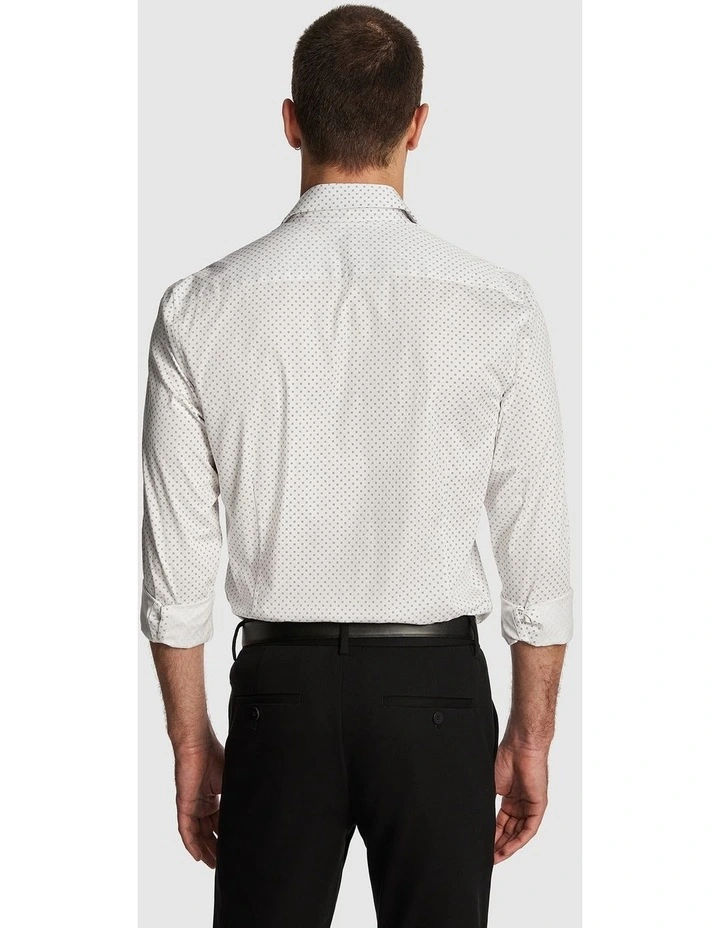 Morris Slim Geo Shirt in White image 2