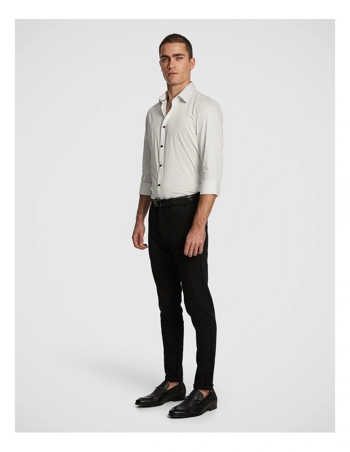 Morris Slim Geo Shirt in White image 4