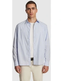 Bennett Stripe Relaxed Shirt in Blue