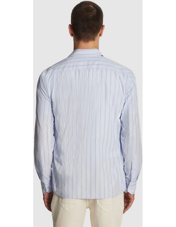 Bennett Stripe Relaxed Shirt in Blue image 2