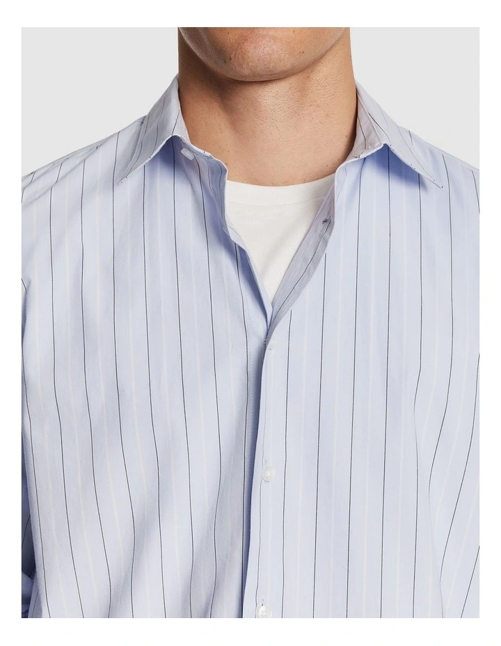 Bennett Stripe Relaxed Shirt in Blue image 3