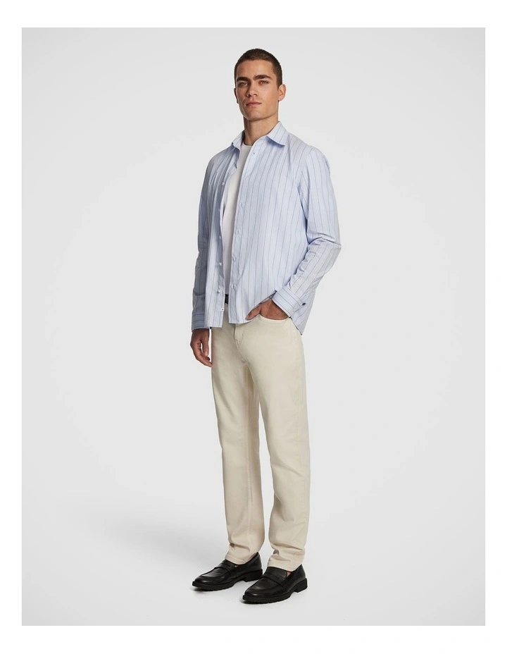 Bennett Stripe Relaxed Shirt in Blue image 4