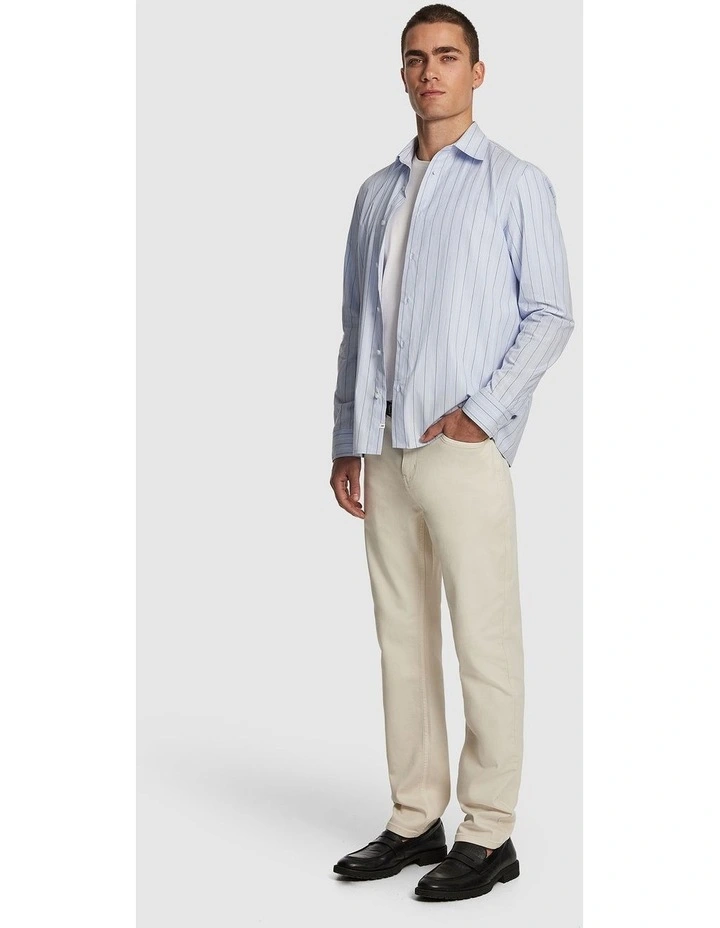 Bennett Stripe Relaxed Shirt in Blue image 4