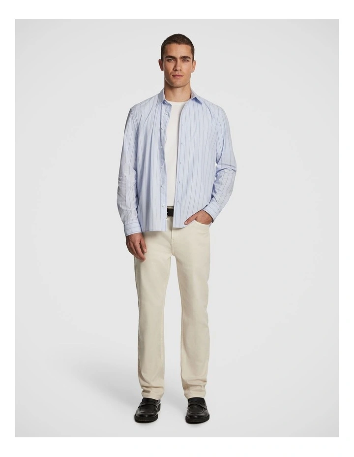 Bennett Stripe Relaxed Shirt in Blue image 5