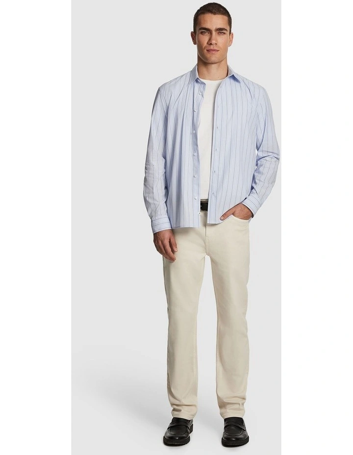 Bennett Stripe Relaxed Shirt in Blue image 5