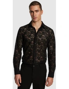 Julian Lace Shirt in Black
