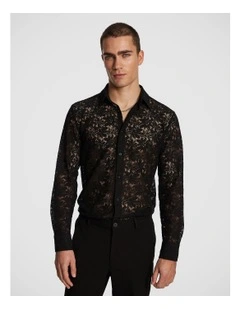 Julian Lace Shirt in Black
