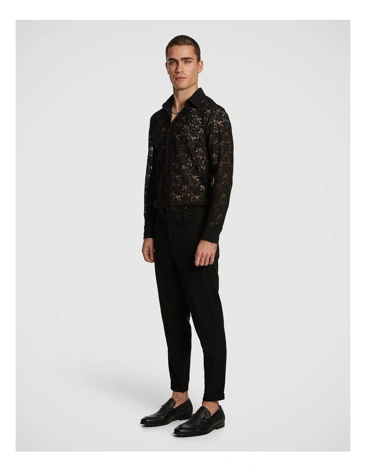 Julian Lace Shirt in Black image 4