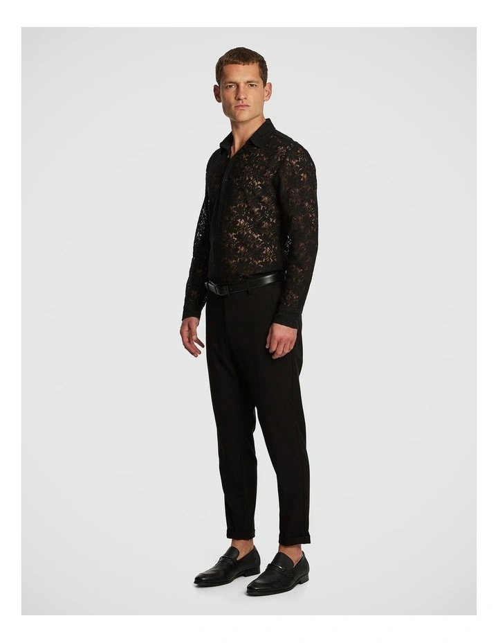 Julian Lace Shirt in Black image 4