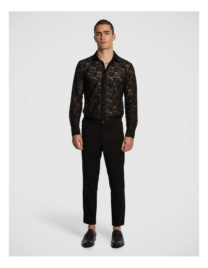 Julian Lace Shirt in Black image 5