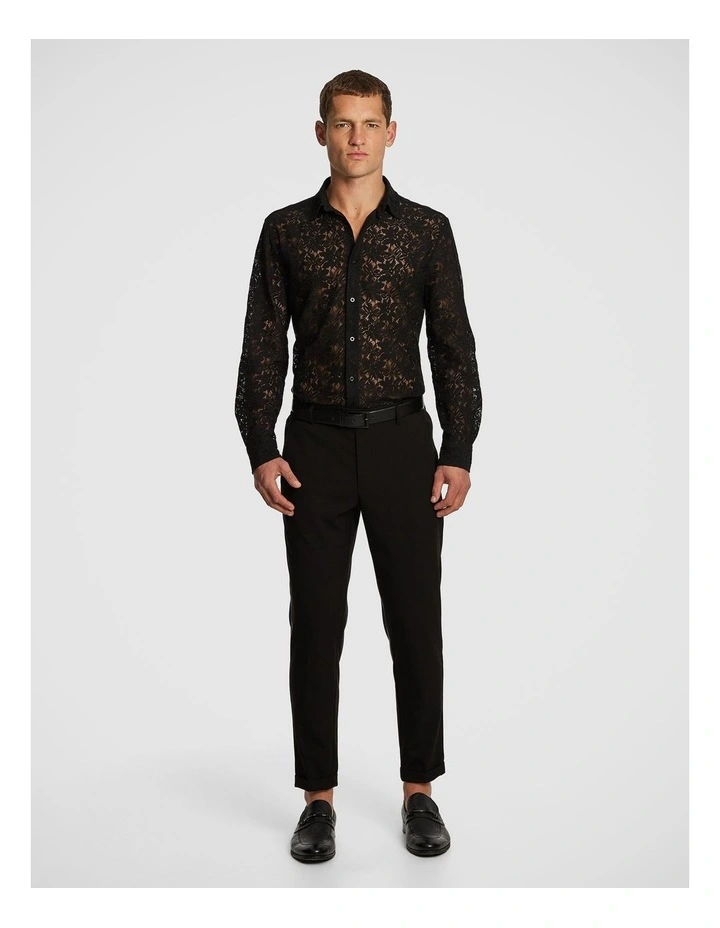 Julian Lace Shirt in Black image 5