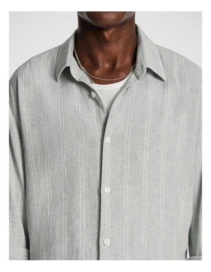 River Stripe Shirt in Mint image 3