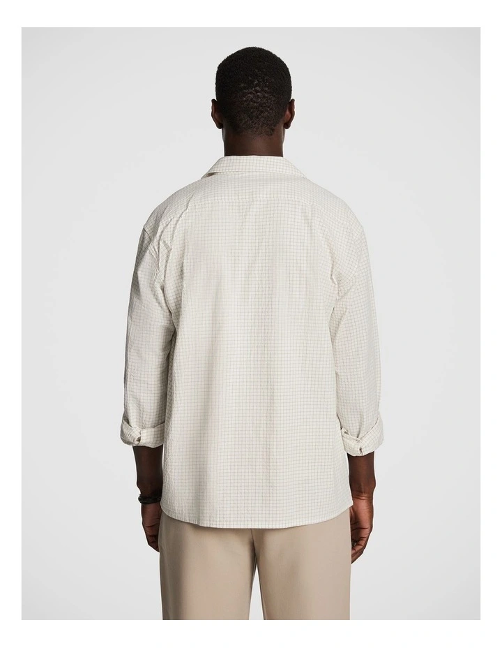 Brixton Check Relaxed Shirt in Natural image 2