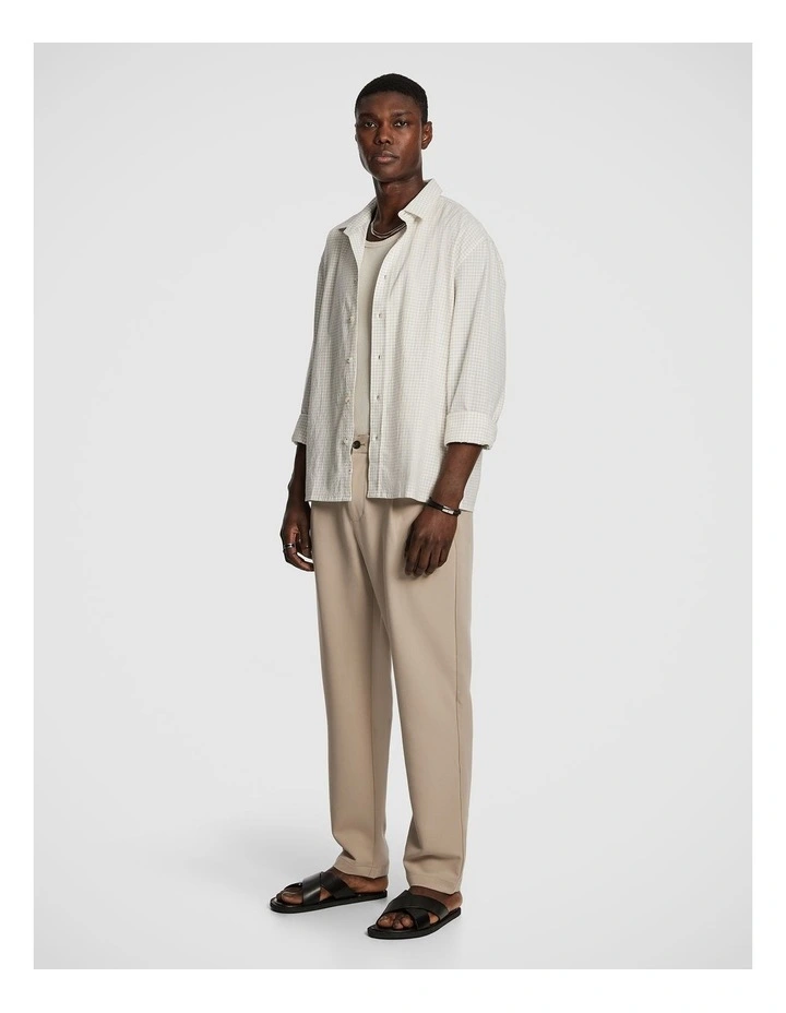 Brixton Check Relaxed Shirt in Natural image 4