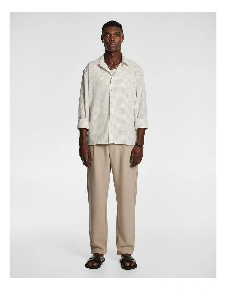 Brixton Check Relaxed Shirt in Natural image 5