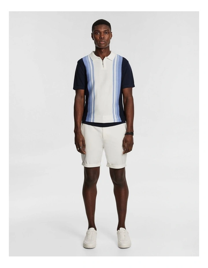 Orson Knit Polo Shirt in Blue image 5