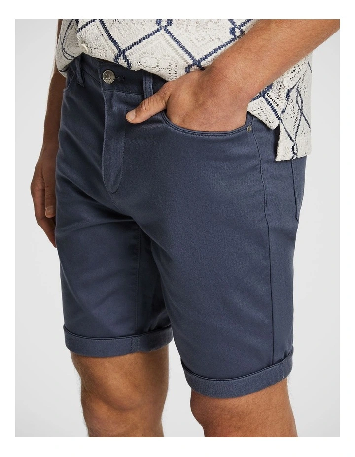 Herston Chino Short in Blue Smoke image 3