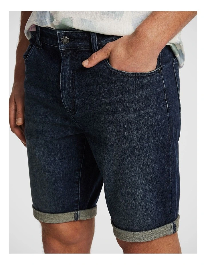 Maxwell Denim Short in Dark Wash image 3