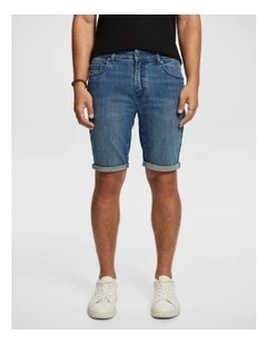 Maxwell Denim Shorts in Mid Blue