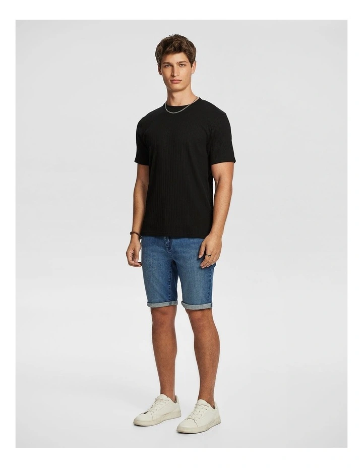 Maxwell Denim Shorts in Mid Blue image 5