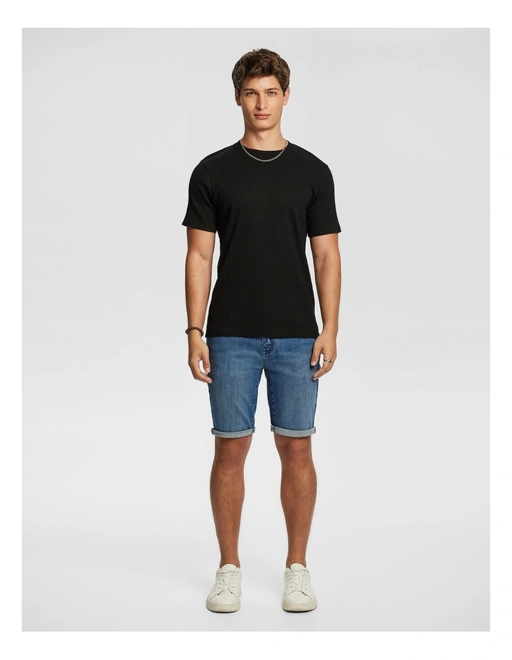 Maxwell Denim Shorts in Mid Blue image 6