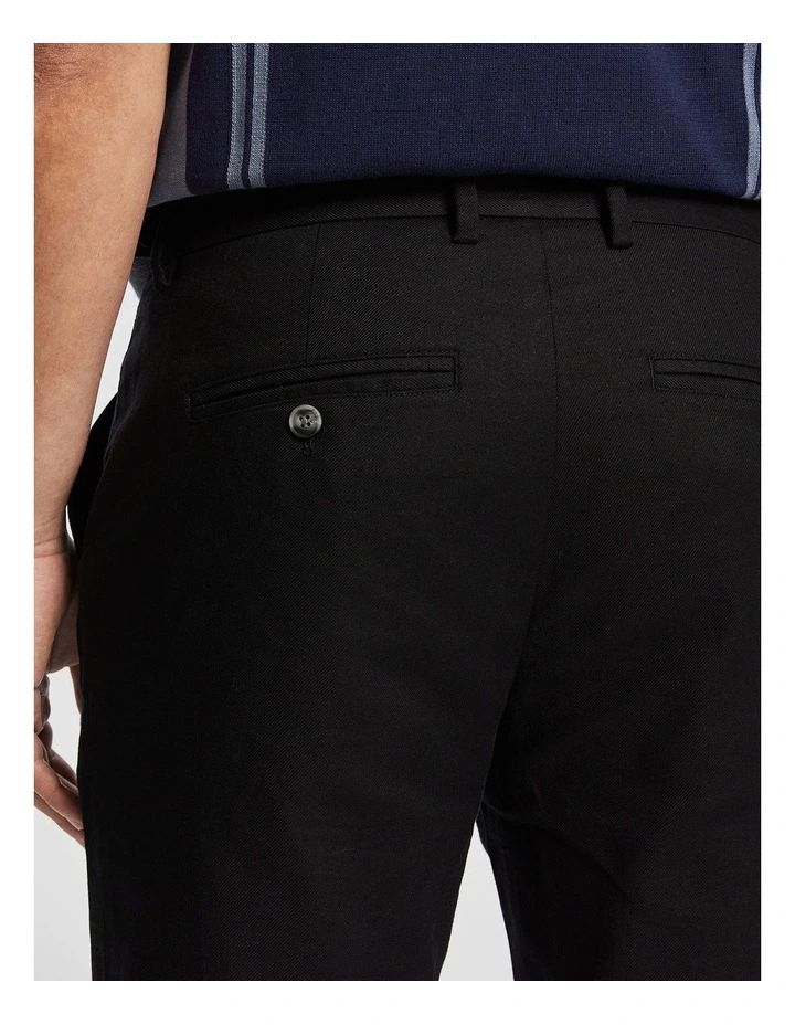 Panama Linen Chino Short in Black image 4