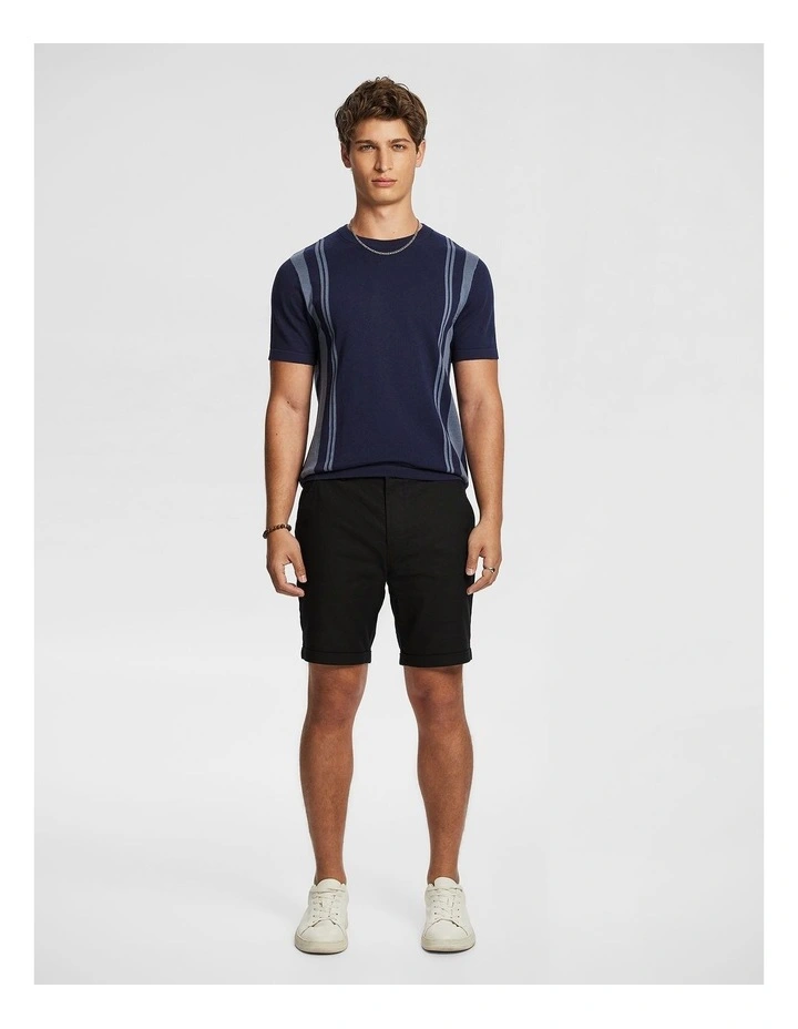 Panama Linen Chino Short in Black image 6