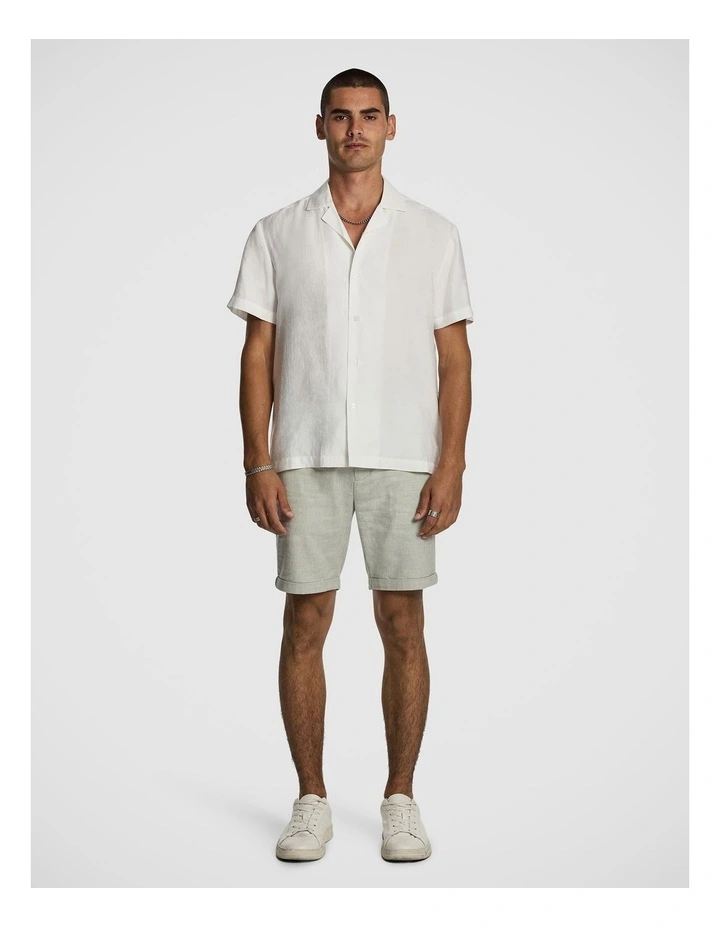 Panama Linen Chino Short in Sage image 6