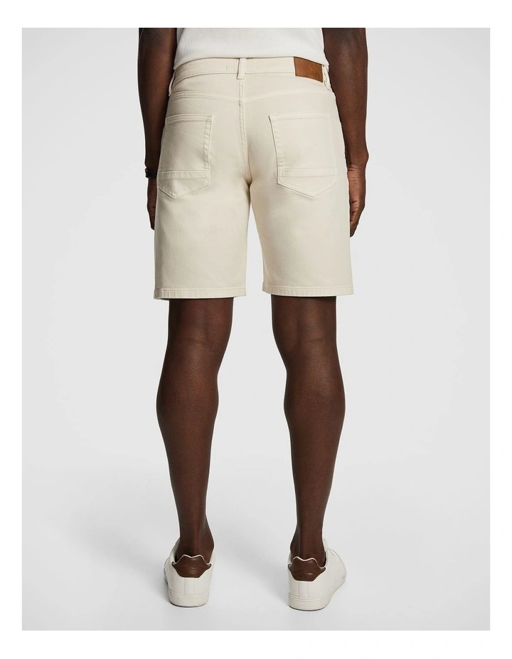 Belize Denim Short in White image 2