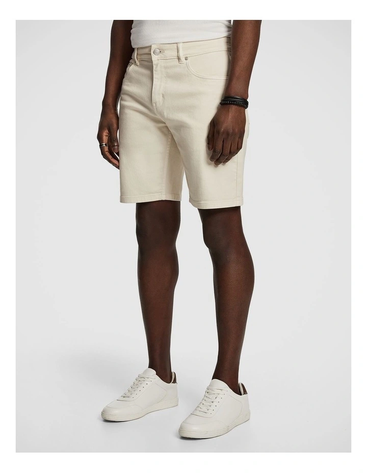 Belize Denim Short in White image 3