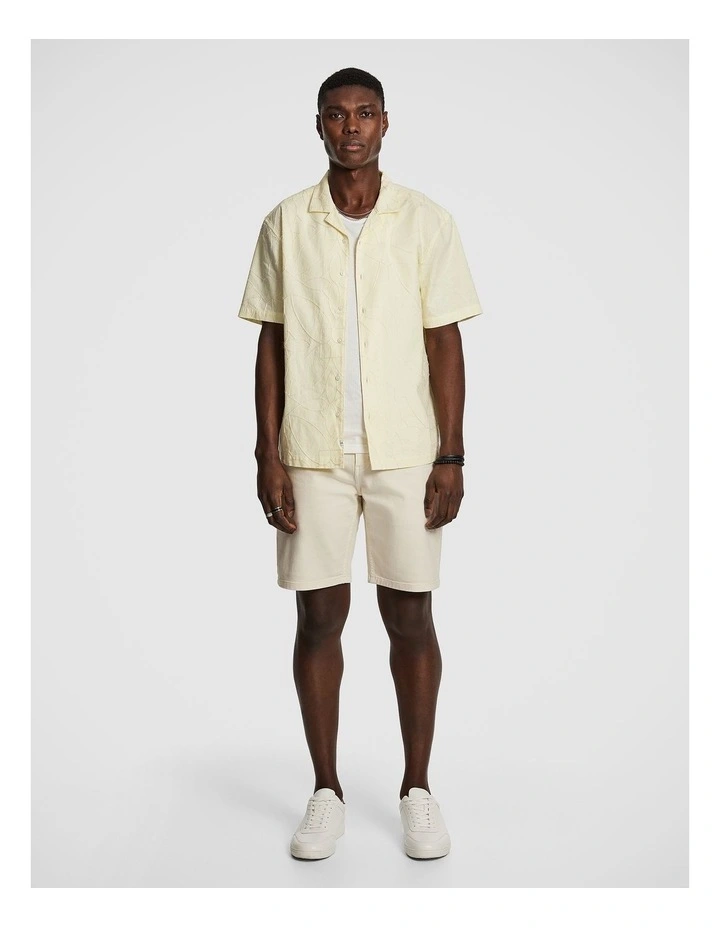 Belize Denim Short in White image 6