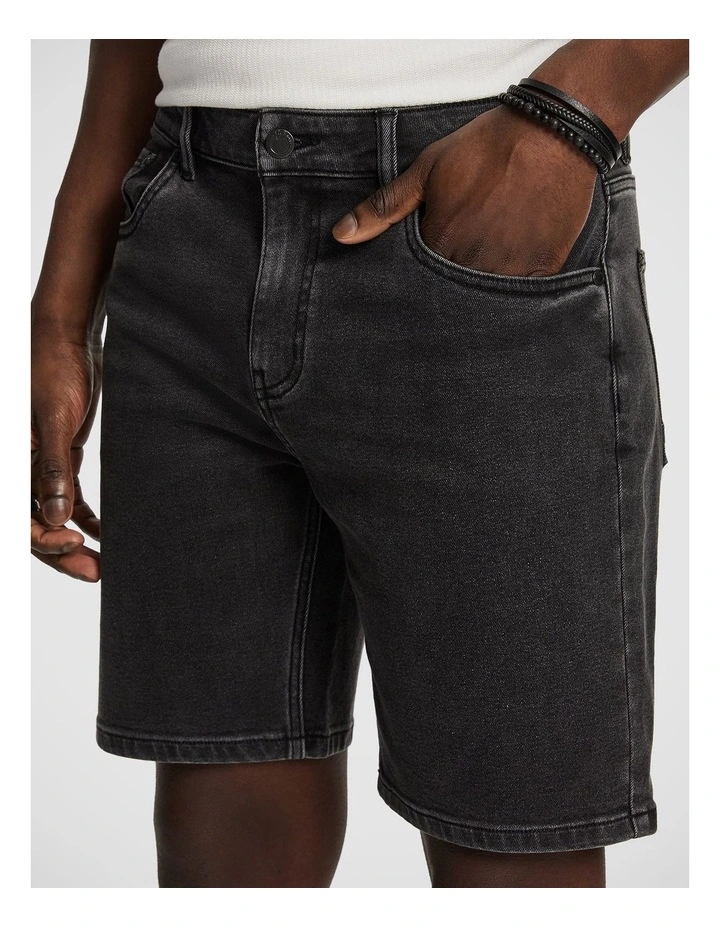 Cancun Denim Short in Charcoal image 4