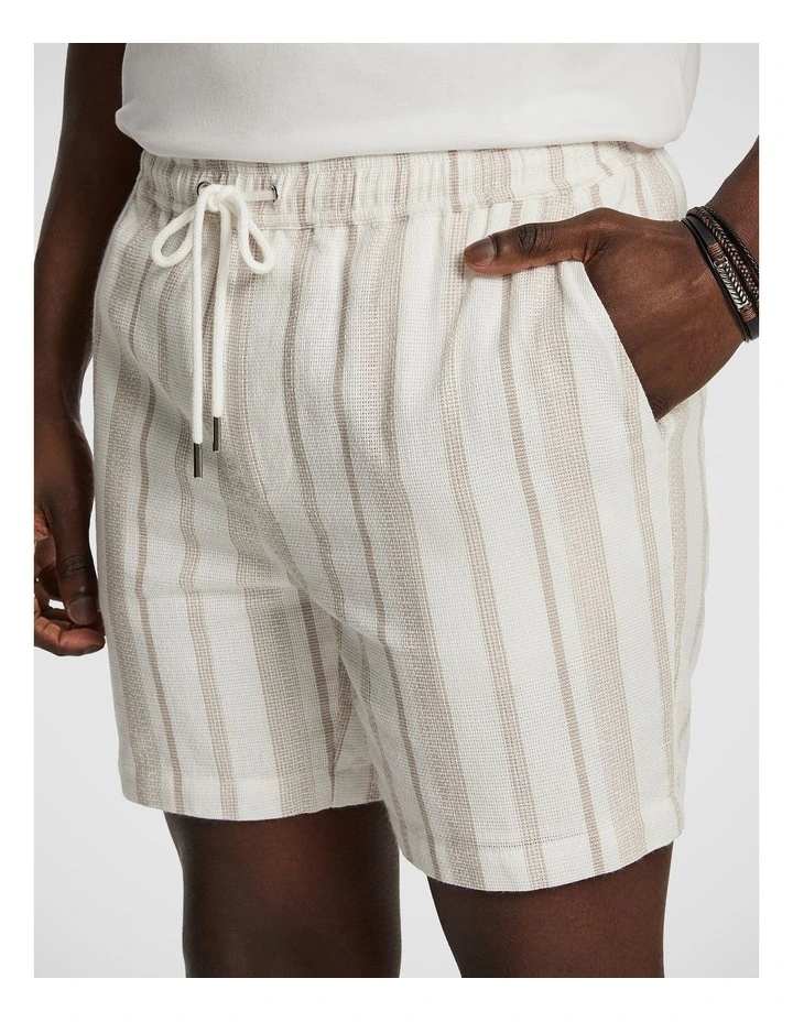 Island Stripe Short in Natural image 4