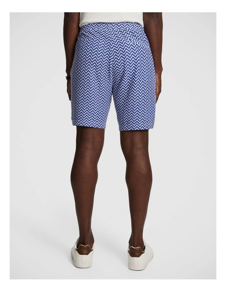Ward Printed Short in Blue image 2