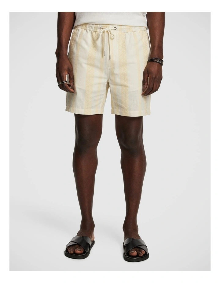 Sanders Stripe Short in Yellow image 1