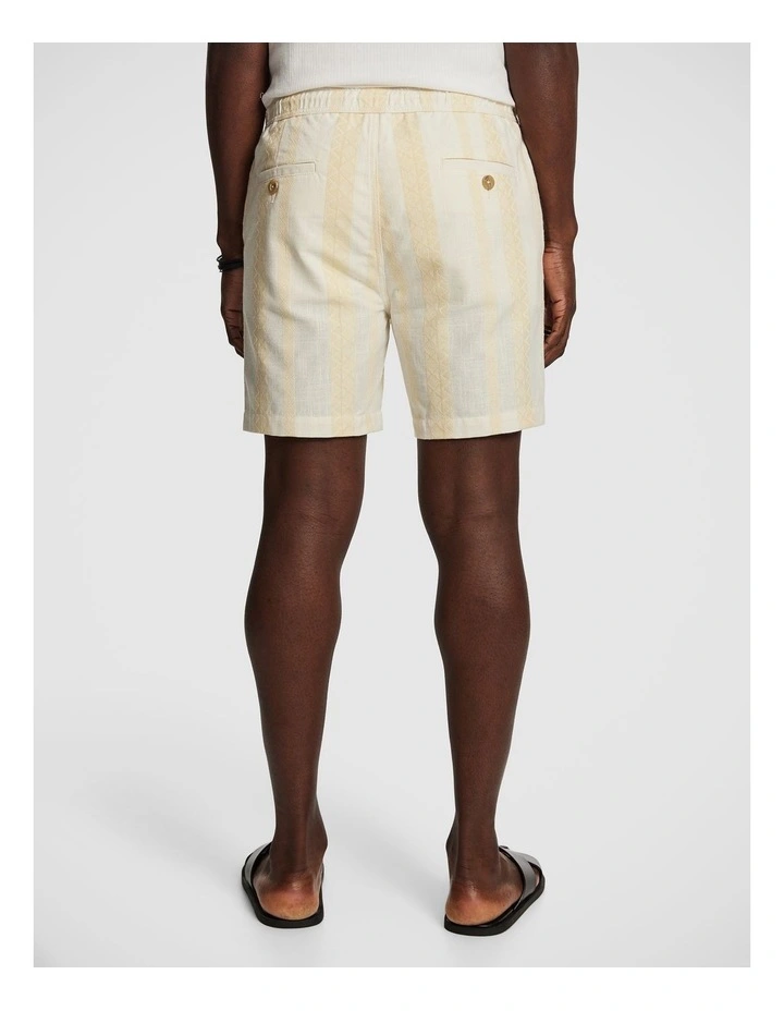 Sanders Stripe Short in Yellow image 2