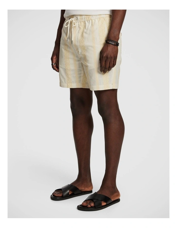 Sanders Stripe Short in Yellow image 3